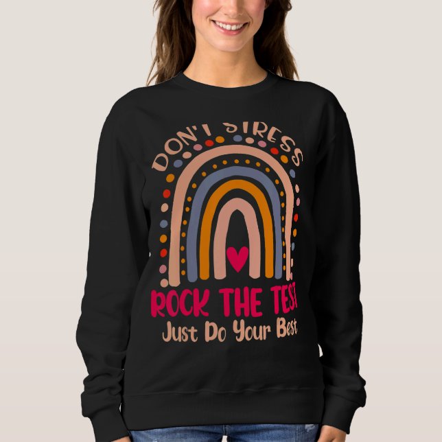 Sudadera Rock The Test Day Probar a profesores Día de prueb (Anverso)