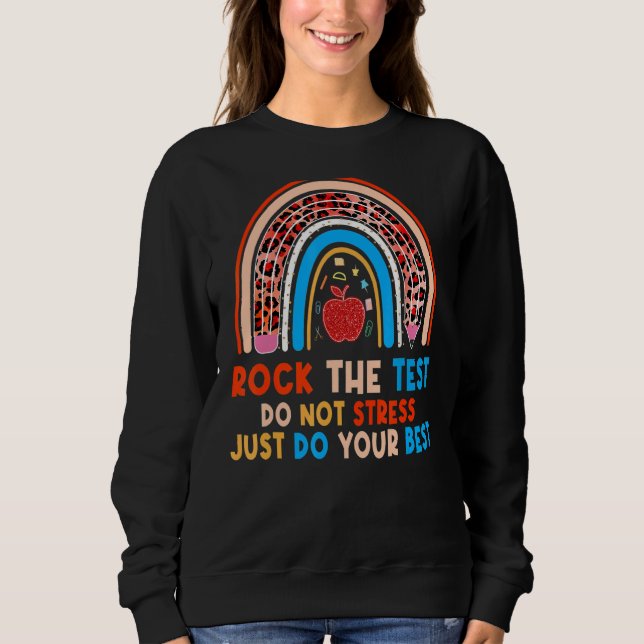 Sudadera Rock The Test Day Probar a profesores Día de prueb (Anverso)