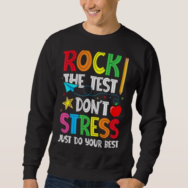 Sudadera Rock The Test No Stress Haz tu mejor testi (Anverso)