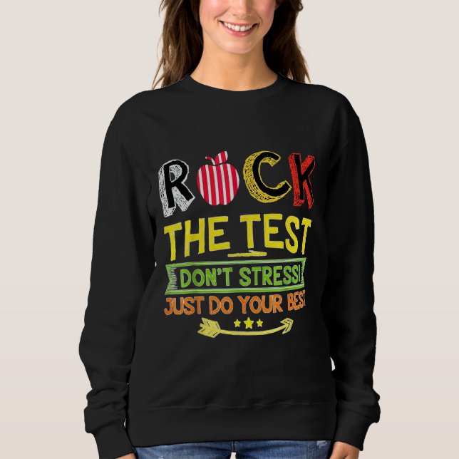 Sudadera Rock The Test No Stress Haz Tu Mejor Testimonio (Anverso)