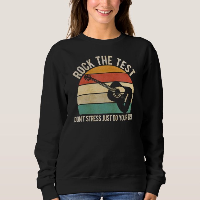 Sudadera Rock The Test No Stress Test Day School (Anverso)