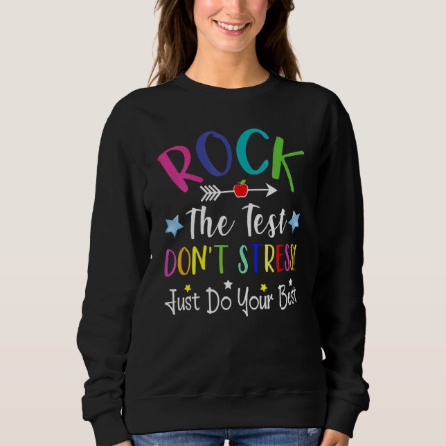 Sudadera Rock The Test Pre K Estudiantes De Preescolar Test (Anverso)