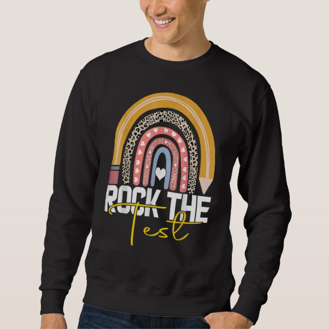 Sudadera Rock The Test Teacher Test Day Test Day Testing Da (Anverso)