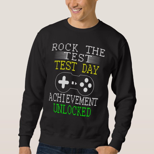 Sudadera Rock The Test Teacher Test Day Test Day Testing Da (Anverso)