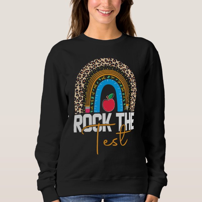 Sudadera Rock The Test Teacher Test Day Test Day Testing Da (Anverso)