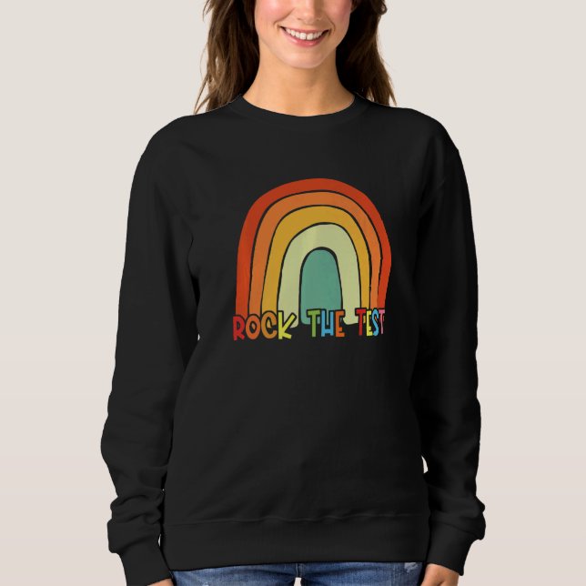 Sudadera Rock The Test Teacher Test Day Test Day Testing Da (Anverso)