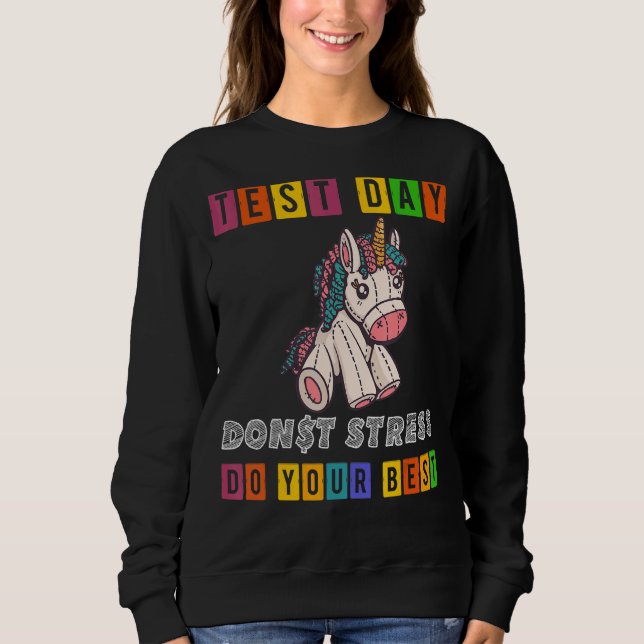 Sudadera Rock The Test Teacher Test Day Test Day Testing Da (Anverso)