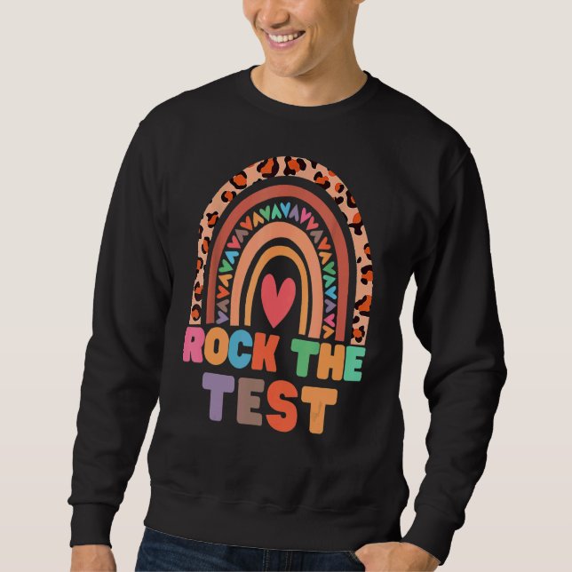 Sudadera Rock The Test Teacher Test Day Test Day Testing Da (Anverso)