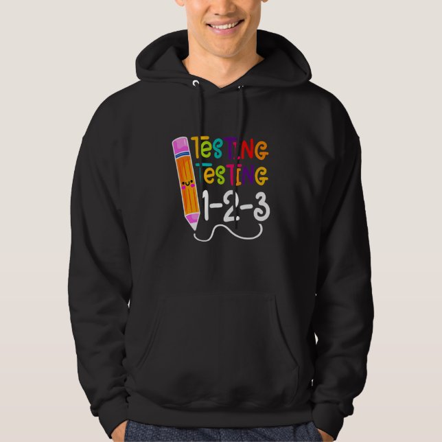 Sudadera Rock The Test Teacher Test Day Test Day Testing Da (Anverso)