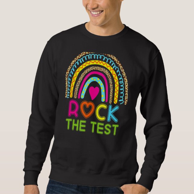 Sudadera Rock The Test Teacher Test Day Test Day Testing Da (Anverso)