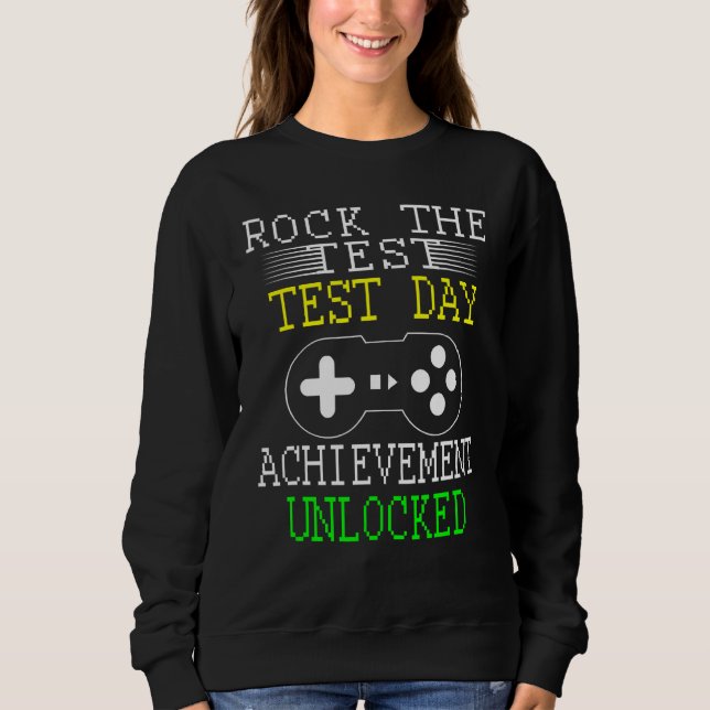 Sudadera Rock The Test Teacher Test Day Test Day Testing Da (Anverso)