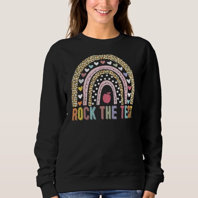Sudadera Rock The Test Teacher Test Day Testing Day Studen (Anverso)