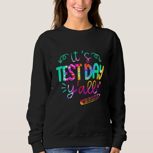 Sudadera Rock The Test Teacher Test Day Testing Day Studen (Anverso)