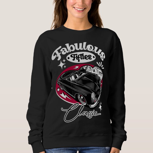 Sudadera Rockabilly 50 Sock Hop Rock y Roll Costume Grea (Anverso)