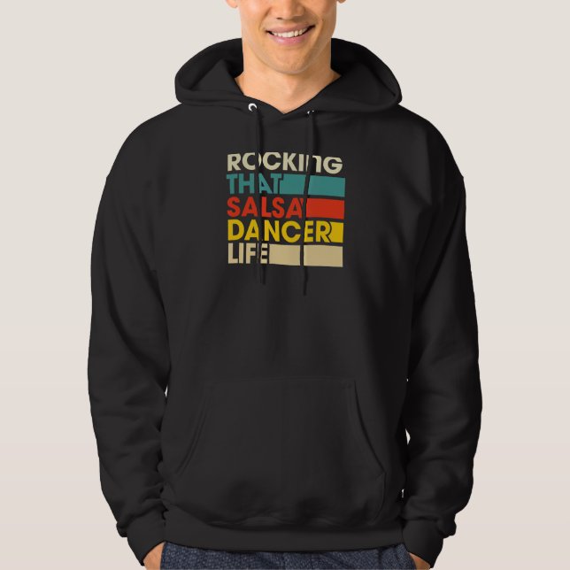 Sudadera Rockear que la bailarina de Salsa Estilo Retro Vin (Anverso)
