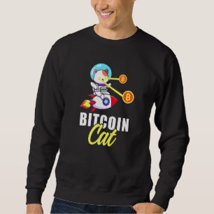 Sudadera Rocket Bitcoin Cat Laser Eyes Coins Cryptocurrency