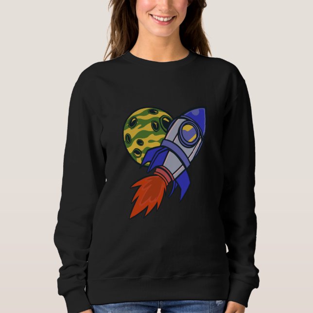 Sudadera rocket space science moon (Anverso)