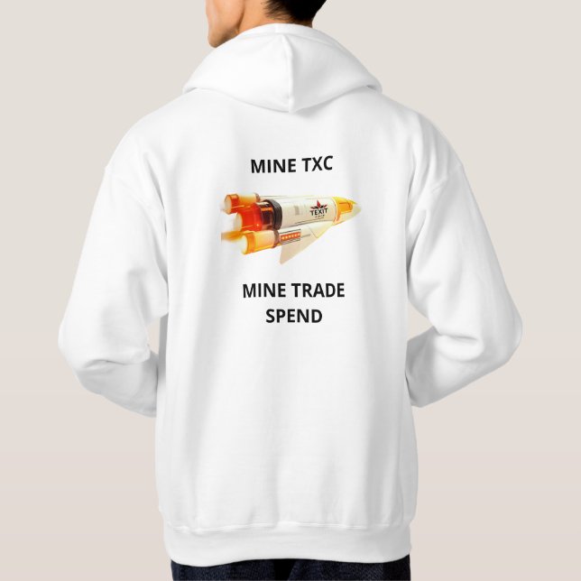 Sudadera ROCKETSHIP OFICIAL DE LA MONEDA TeXit (Reverso)