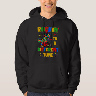 Sudadera Rockin A Diferentes Autismo De Roca De Dinosaurios
