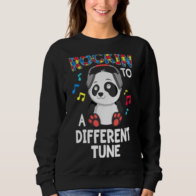 Sudadera Rockin' A Otra Tune Panda Autism Awareness (Anverso)