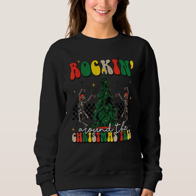 Sudadera Rockin' Around The Christmas Tree Retro Merry Xmas (Anverso)