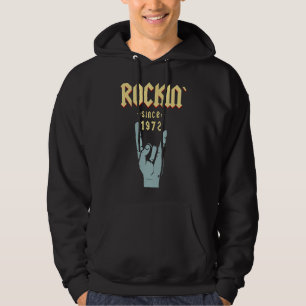 Sudadera Rockin desde 1972 50 cumpleaños 50 años de edad du