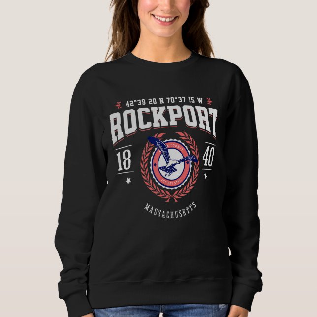 Sudadera Rockport Massachusetts North Shore MA Nautical Bea (Anverso)