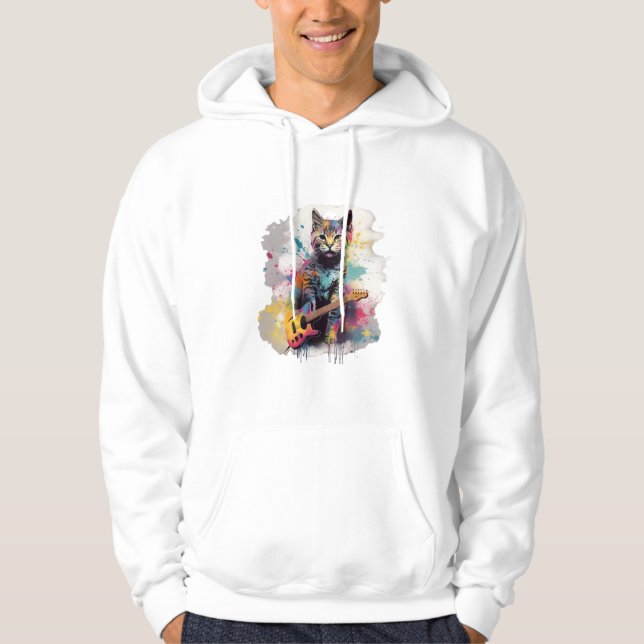 Sudadera rockstar cat cat lover design  (Anverso)