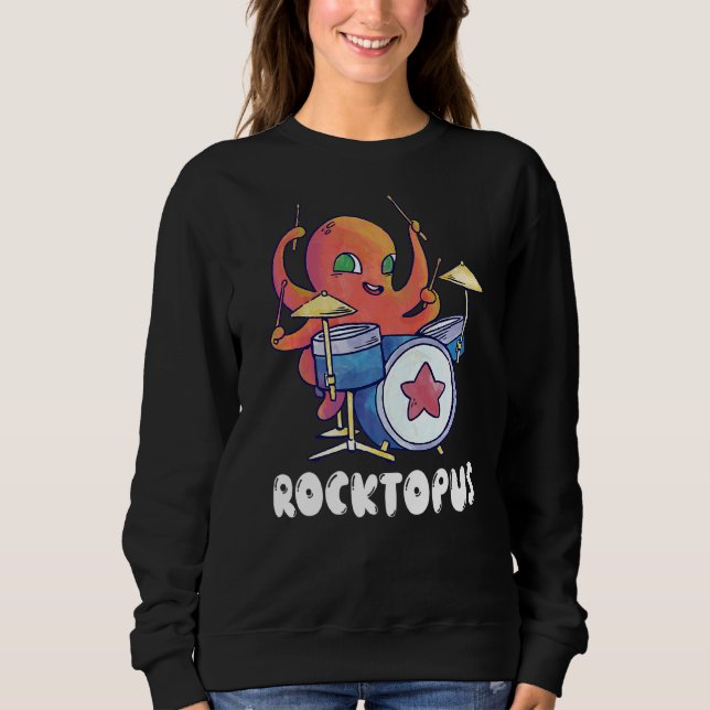 Sudadera Rocktopus Drummer Octopus Drummer (Anverso)