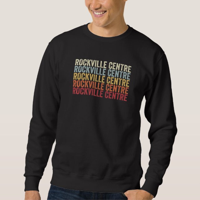 Sudadera Rockville Centre New York Rockville Centre NY Retr (Anverso)
