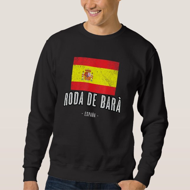 Sudadera Roda de Bar España ES Bandera Ciudad - Bandera Rop (Anverso)