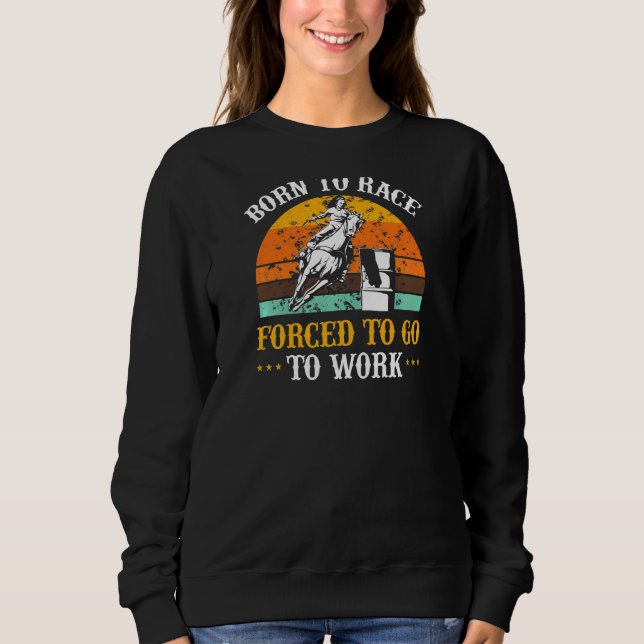 Sudadera Rodeo De Carreras De Barril De Mujeres Nacidas En  (Anverso)