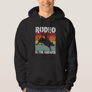 Sudadera Rodeo Es La Respuesta Retro Vintage Cowboy Bull Ri
