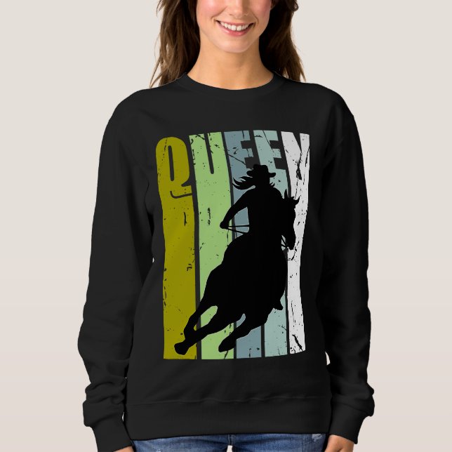Sudadera Rodeo Queen Barrel Racing Race Racer Women Cowgirl (Anverso)