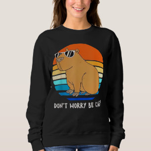 Sudadera Roedor Retro Divertido Capybara No Te Preocupes Sé