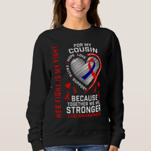 Sudadera Roja Su Lucha Es Mi Lucha Prima CHD Enfermedad del