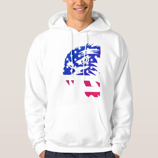 Sudadera Rojo azul águila (Anverso)