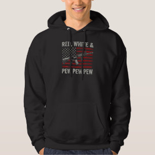 Sudadera Rojo Blanco Y Pew Patriótico Pro Gun Ar15 Rifle Us