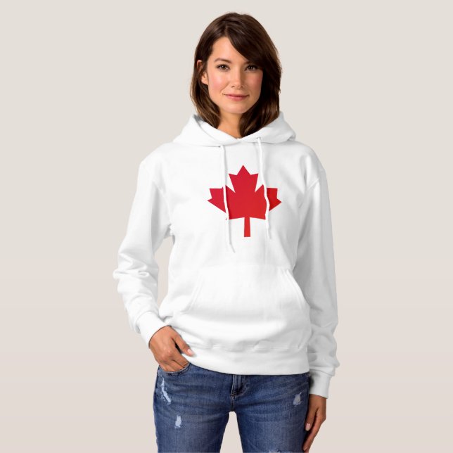 Sudadera Rojo de la hoja de arce de Canadá (Anverso completo)