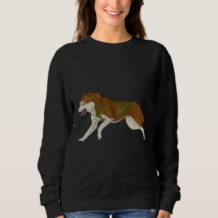 Sudadera Rojo de perro de Husky Sled Siberiano