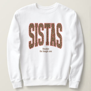 Sudadera Rojo + Estampado de Leopardo Varsity SISTAS