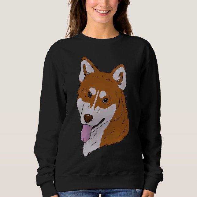 Sudadera Rojo Husky Siberiano (Anverso)
