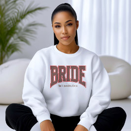 Sudadera Rojo + Marrón Falso Brillo Varsity NOVIA