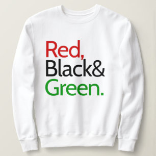 Sudadera Rojo, Negro y Verde-Estadounidense Africano