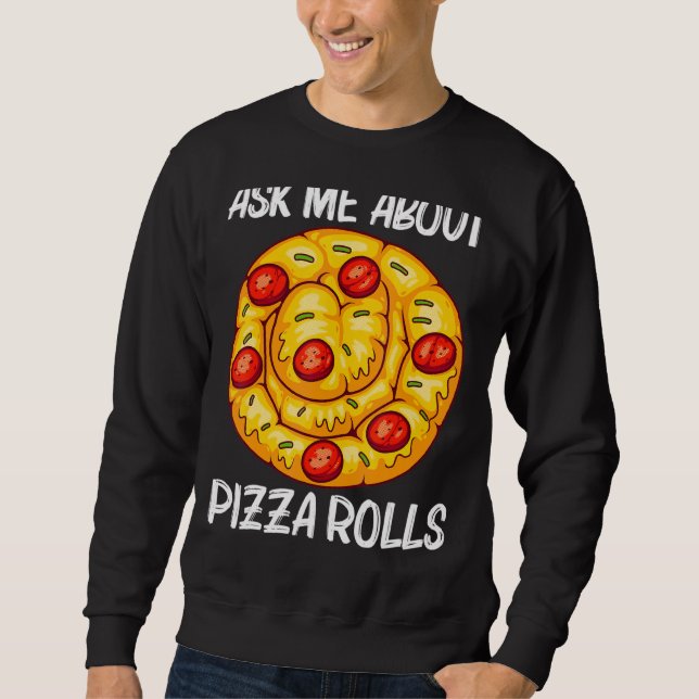 Sudadera Rol De Pizza Cute Para Hombres Pizza Comida (Anverso)