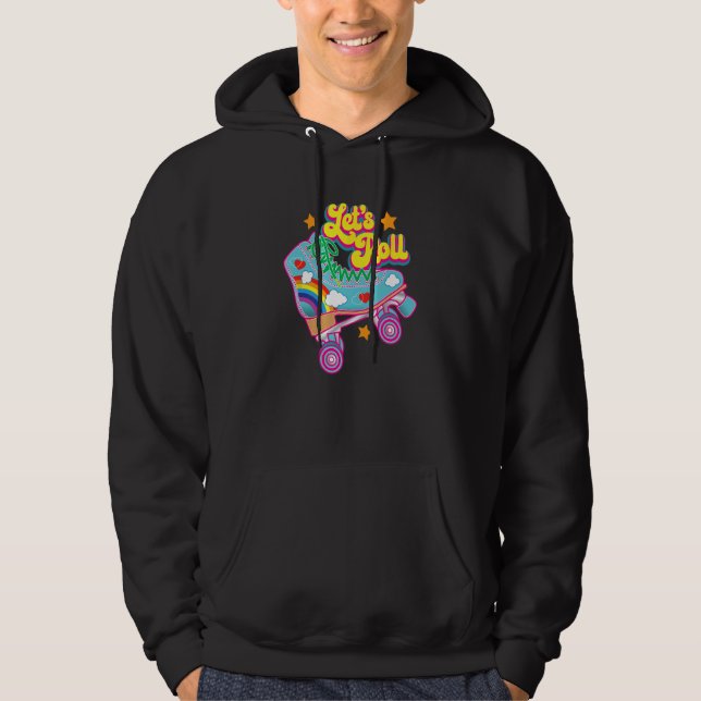 Sudadera Roll Roll Rollerskating Cute Roller Ska Retro Letu (Anverso)