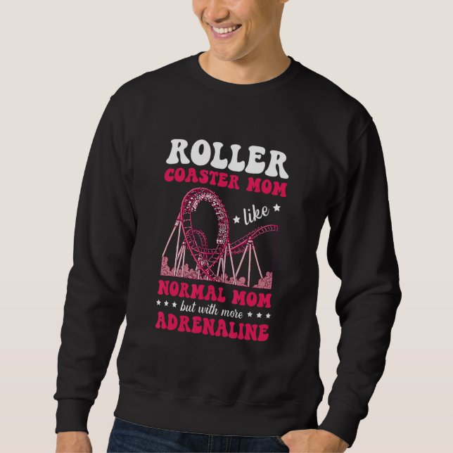 Sudadera Roller Coaster Mom Amusement Park Rollercoaster (Anverso)