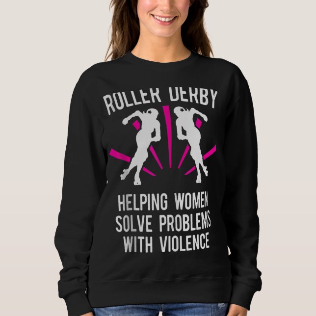 Sudadera Roller Derby Player Resolver problemas de patinaje (Anverso)