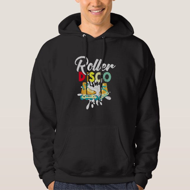 Sudadera Roller Disco - Patinaje disco de rodillos retro (Anverso)