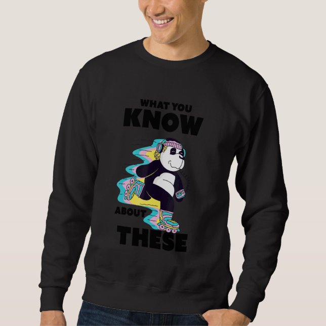 Sudadera Roller Skates de los 80 citan a Panda haciendo pat (Anverso)